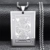 Non-Tarnish 201 Stainless Steel Pendant Necklace NJEW-K253-12P-1
