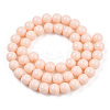 Opaque Solid Color Glass Beads Strands GLAA-T032-P8mm-09-3