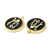 Eco-Friendly Brass Enamel Pendants KK-M246-34G-01-2