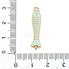 Brass Enamel Fish Connector Charms KK-L255-15G-02-3