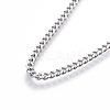 Non-Tarnish Adjustable 201 Stainless Steel Slider Necklaces NJEW-L156-001P-2