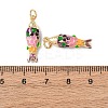 Brass Enamel Pendants KK-C143-44C-G01-3