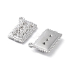 Brass Micro Pave Clear Cubic Zirconia Charms KK-F871-37P-2