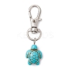 Sea Turtle Synthetic Howlite Pendant Decorations HJEW-JM02382-1