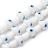 Handmade Evil Eye Lampwork Beads Strands LAMP-S069-01A-1