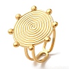 Ion Plating(IP) 304 Stainless Steel Finger Rings RJEW-C109-04G-1