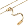 304 Stainless Steel Heart Pendant Necklaces NJEW-N055-14G-3