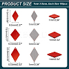   300Pcs 3 Styles Rhombus Acrylic Mirror Sew on Rhinestone FIND-PH0020-08B-4