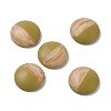 Two Tone Wood Grain Frosted Imitation Leather Style Resin Cabochons LS-RESI-G053-01C-3