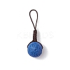 Round Natural Lava Rock Pendant Decorations PALLOY-JF03446-3