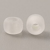 100G Luminous Frosted Glass Beads FGLA-WH0003-01J-2