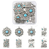 16Pcs 8 Styles Synthetic Turquoise Pendants FIND-TA0002-16-1