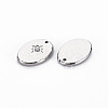 304 Stainless Steel Micro Pave Clear Cubic Zirconia Charms STAS-N097-094P-NR-2