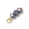 Dyed Natural Baroque Keshi Pearl Two Sides Polished Pendants PALLOY-JF04814-01-4