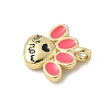 Brass Enamel Charms KK-C110-31G-02-2