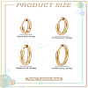 8Pcs 4 Styles 304 Stainless Steel Hoop Earrings for Women EJEW-LP0001-34G-2