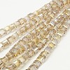Electroplate Glass Beads Strands X-EGLA-D018-8x8mm-75-1