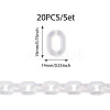 20Pcs Transparent Acrylic Quick Link Connectors OACR-TADJ0001-03B-2