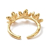 304 Stainless Steel Flower Open Cuff Ring Findings X-STAS-K263-04G-3