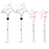 2Pcs 2 Styles Star Iron & Plastic Snap Hair Clips PHAR-CP0001-29-1