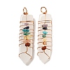 7 Chakra Gemstone Big Pointed Pendants G-H308-04G-01-1