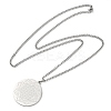 Non-Tarnish 304 Stainlessa Steel Curb Chain Pendant Necklaces LS-NJEW-H034-03P-2