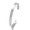 304 Stainless Steel Open Cuff Bangle BJEW-G653-01P-05-3