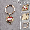 8Pcs 4 Styles Heart with Butterfly Alloy Enamel Shoe Charms HJEW-AB00731-4