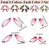 6 Sets 6 Colors Epoxy Resin Butterfly Wing Pendants FIND-SC0014-13-2