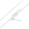 1mm Rack Plating Brass Box Chain Adjustable Slider Necklaces for Women Men MAK-L044-56S-1