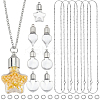 36Pcs 6 Styles Clear Glass Bottle Pendants GLAA-SC0002-35-1