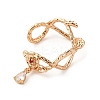 Brass Micro Pave Cubic Zirconia Findings KK-D378-20G-2