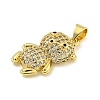 Brass Micro Pave Cubic Zirconia Pendants KK-R159-20A-G-2