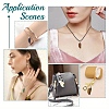 5Pcs 5 Colors Opalite & Synthetic Goldstone & Natural Tiger Eye & Amethyst & Green Aventurine Carved Pendants G-YW0002-41-6