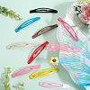 4 Sets Iron Snap Hair Clips AJEW-SC0003-37B-01-4