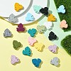 32Pcs 16 Colors Leaf Food Grade Eco-Friendly Silicone Focal Beadss SIL-CJ0002-19-5