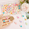 UV Plating Rainbow Iridescent Acrylic European Beads SACR-SC0001-55-3