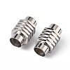 Tarnish Resistant Smooth 304 Stainless Steel Magnetic Clasps with Glue-in Ends STAS-C005-1-2