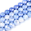Anti-Tarnish Electroplate Glass Beads Strands X-GLAA-N010-10mm-08-1