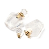 Natural Quartz Crystal Openable Perfume Bottle Rock Crystal Pendants G-I381-02G-07-2