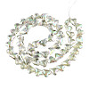Electroplate Transparent Glass Beads Strands EGLA-N002-44-03-2