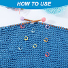 30Pcs Baking Paint Zinc Alloy Knitting Stitch Marker Rings DIY-NB0009-64-5
