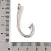 Non-Tarnish 304 Stainless Steel Hook Clasps STAS-C109-14A-P-3