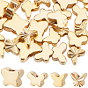 40Pcs 4 Styles Rack Plating Eco-friendly Brass Beads KK-BBC0016-88-1