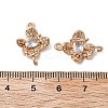 Brass Micro Pave Cubic Zirconia Connector Charms KK-Z103-10KCG-01-4