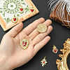 6Pcs 6 Styles Brass Micro Pave Cubic Zirconia Pendants KK-SC0006-92-4