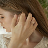 1Pc Brass Micro Pave Clear Cubic Zirconia Open Cuff Rings for Women RJEW-LP0002-37H-1