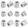 12Pcs 3 Style 316 Surgical Stainless Steel Beads STAS-DC0003-39-1