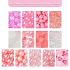 DIY Round & Flower & Heart Acrylic & ABS Plastic Imitation Pearl Beads Bracelets Making Kits DIY-FS0006-48-2