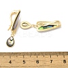 Teardrop Brass Fold Over Clasps KK-Z073-35G-03-3